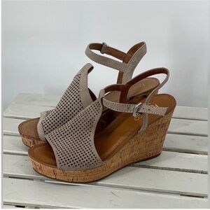 Franco Sarto Cork Wedge Platformrms 7